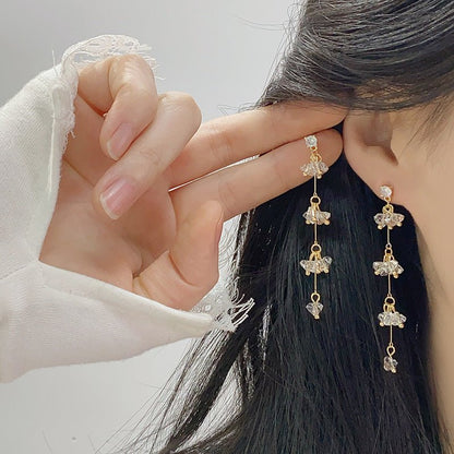 Elara Crystal Earrings in Gold - Hypoallergenic - Abbott Atelier