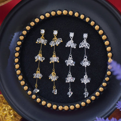 Elara Crystal Earrings in Gold - Hypoallergenic - Abbott Atelier