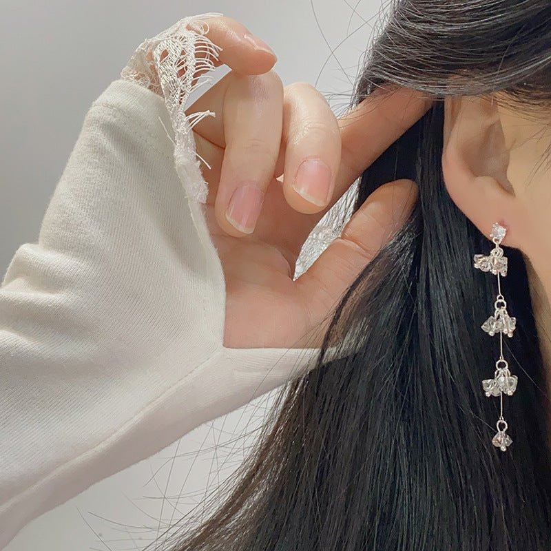 Elara Crystal Earrings in Silver - Hypoallergenic - Abbott Atelier