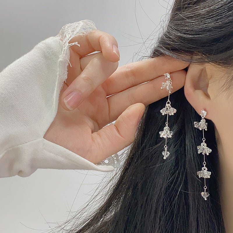 Elara Crystal Earrings in Silver - Hypoallergenic - Abbott Atelier