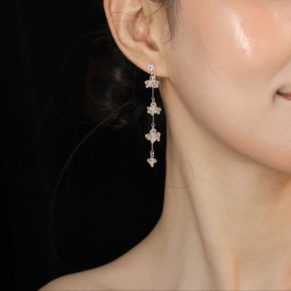Elara Crystal Earrings in Silver - Hypoallergenic - Abbott Atelier