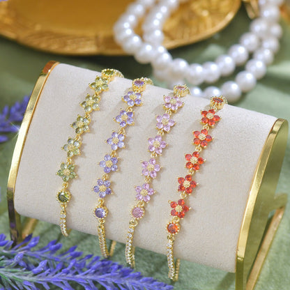 Elaria Bracelet in Green - Gold Plated - Abbott Atelier
