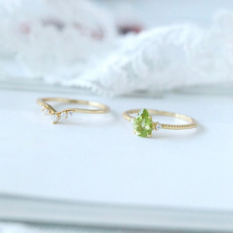 Elowen Tiara Ring Set - Gold - Plated - Abbott Atelier