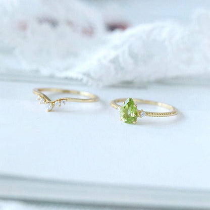 Elowen Tiara Ring Set - Gold - Plated - Abbott Atelier