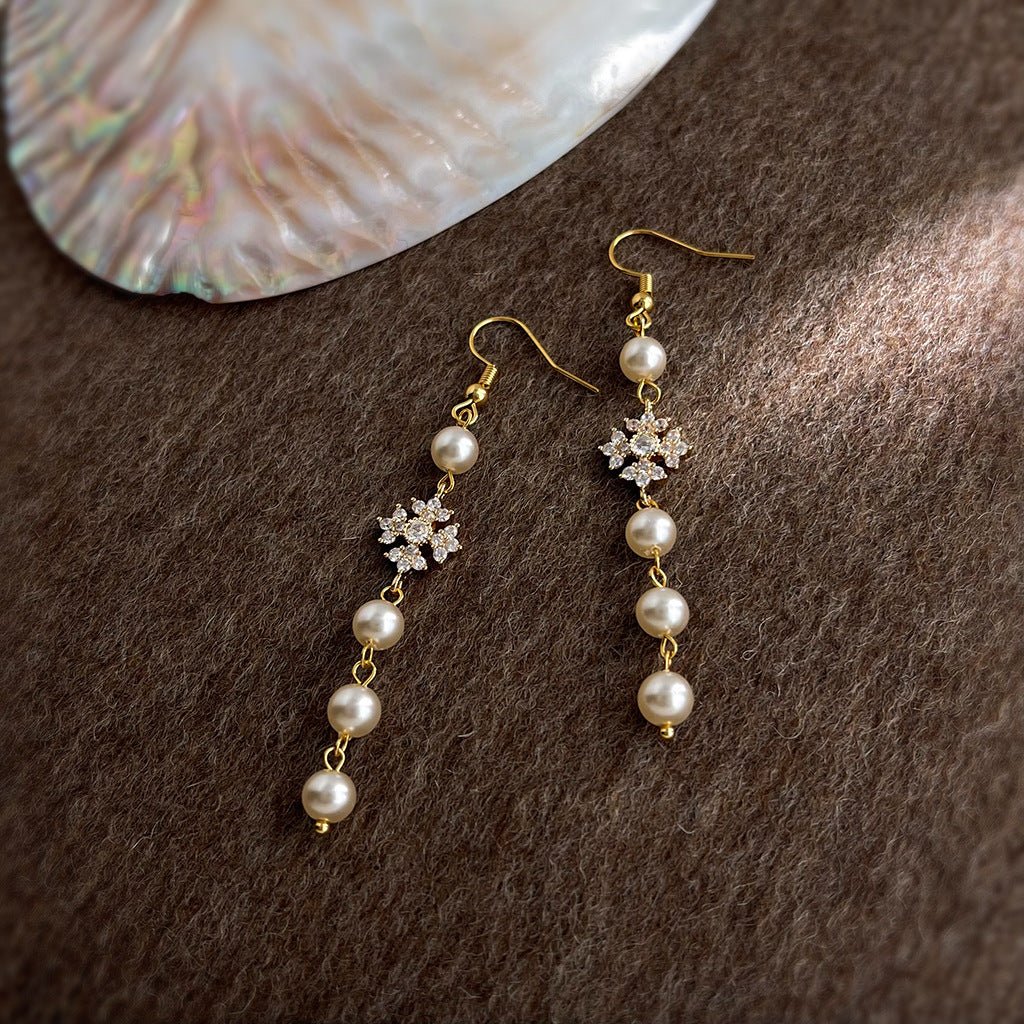Émilie Pearl Drop Earrings - Hypoallergenic - Abbott Atelier
