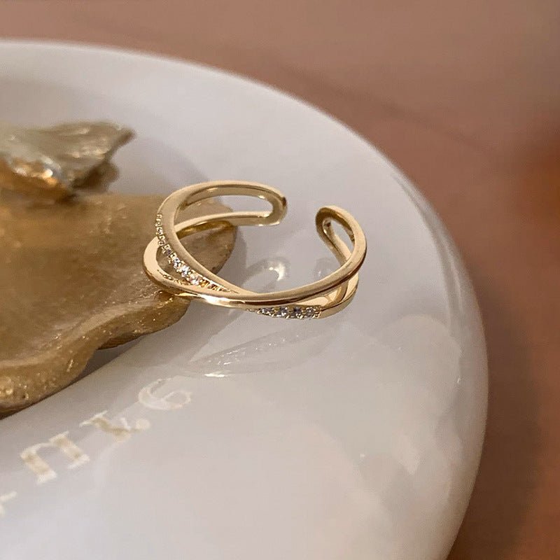 Everdale Cross Ring - Gold - Plated - Abbott Atelier