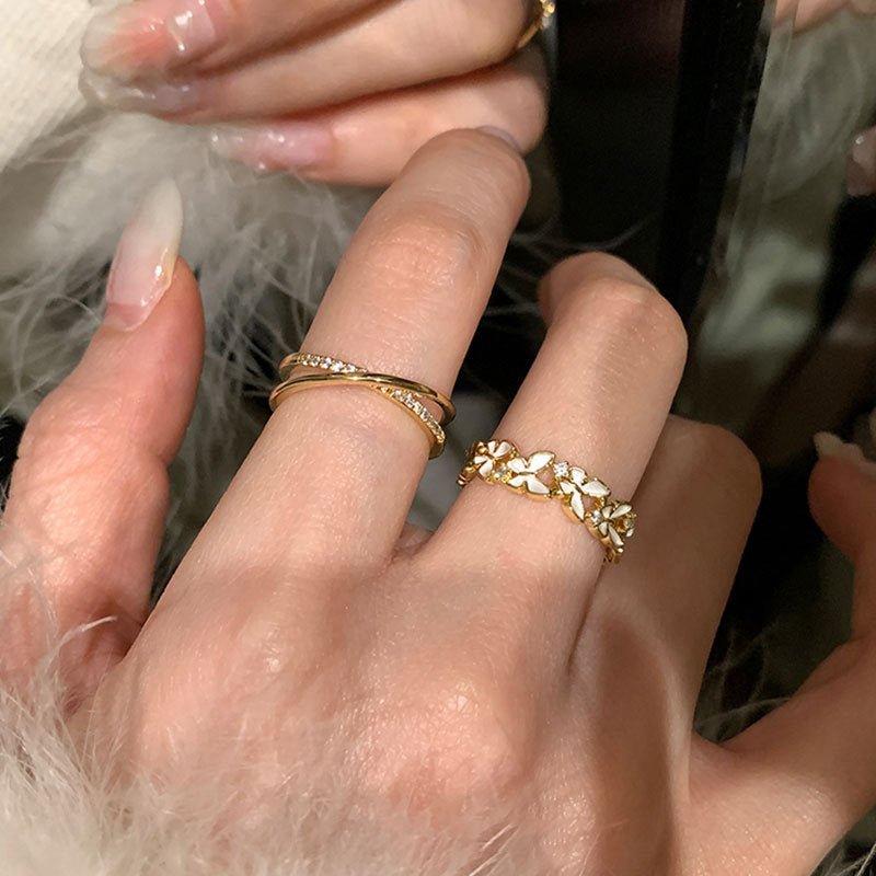 Everdale Cross Ring - Gold - Plated - Abbott Atelier