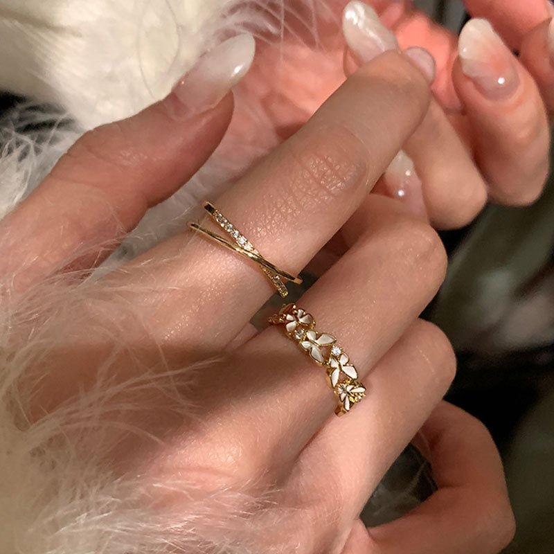 Everdale Cross Ring - Gold - Plated - Abbott Atelier