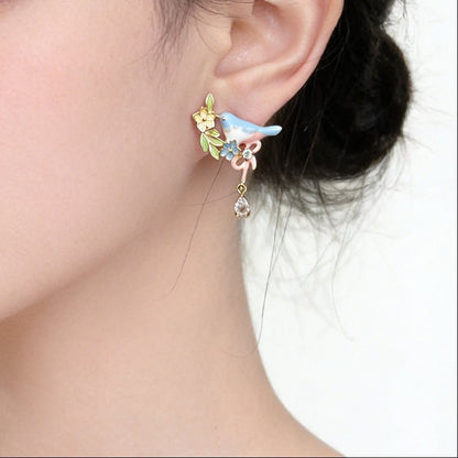 Feather and Heather Earrings - Hypoallergenic - Abbott Atelier