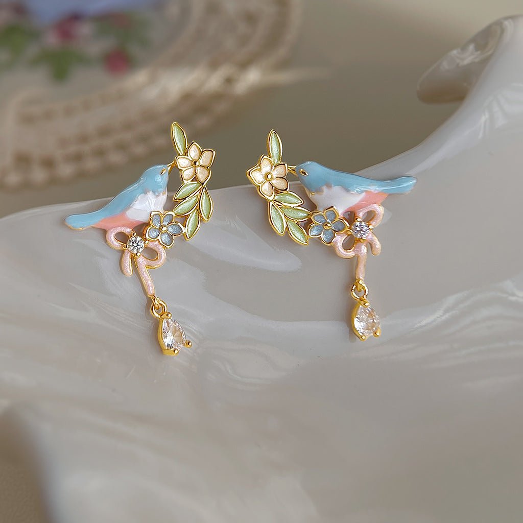 Feather and Heather Earrings - Hypoallergenic - Abbott Atelier