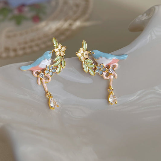 Feather and Heather Earrings - Hypoallergenic - Abbott Atelier