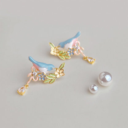 Feather and Heather Earrings - Hypoallergenic - Abbott Atelier