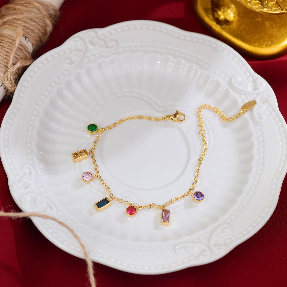Festive Gem Collection (Necklace/Bracelet) - Gold - Plated - Abbott Atelier