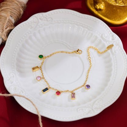 Festive Gem Collection (Necklace/Bracelet) - Gold - Plated - Abbott Atelier