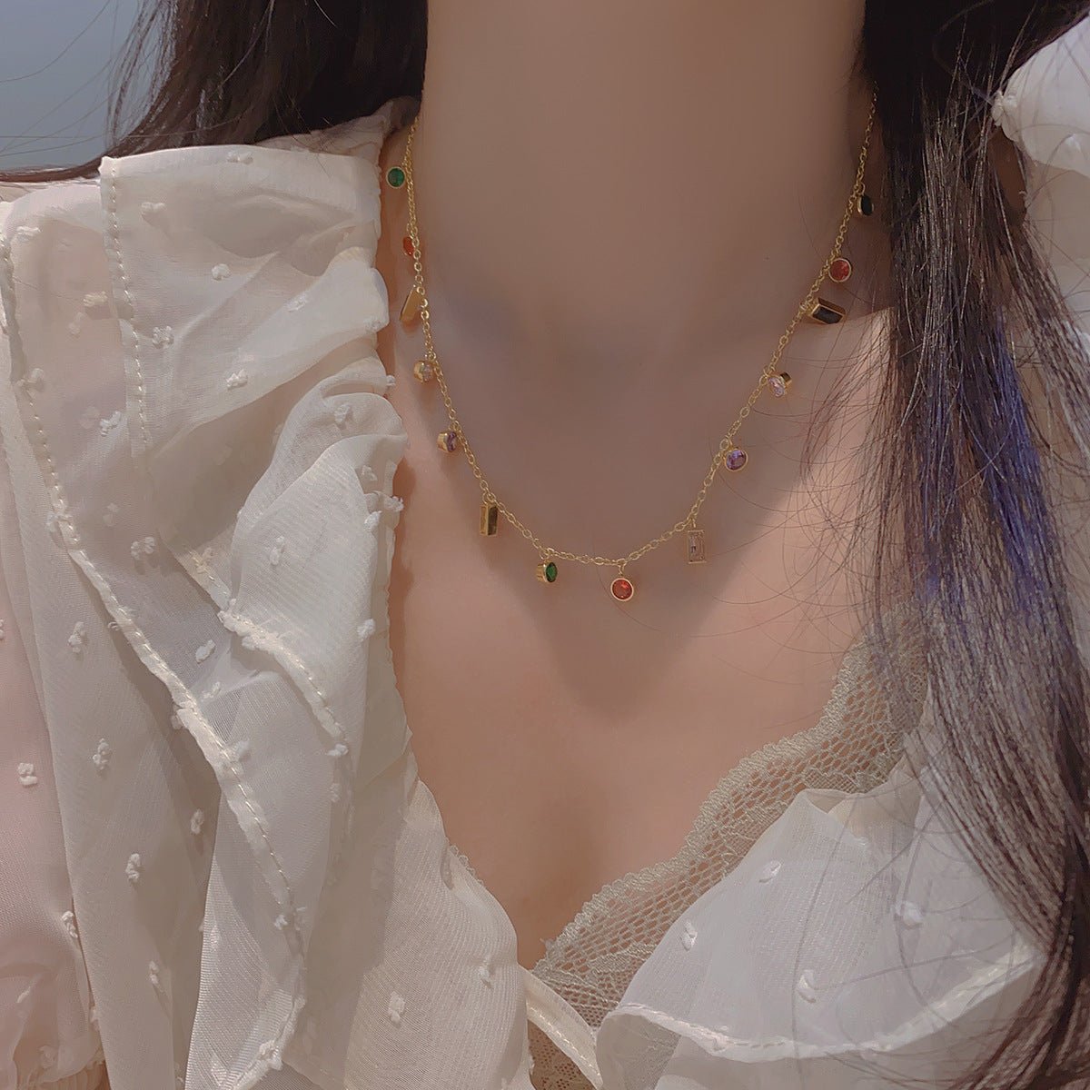Festive Gem Collection (Necklace/Bracelet) - Gold - Plated - Abbott Atelier