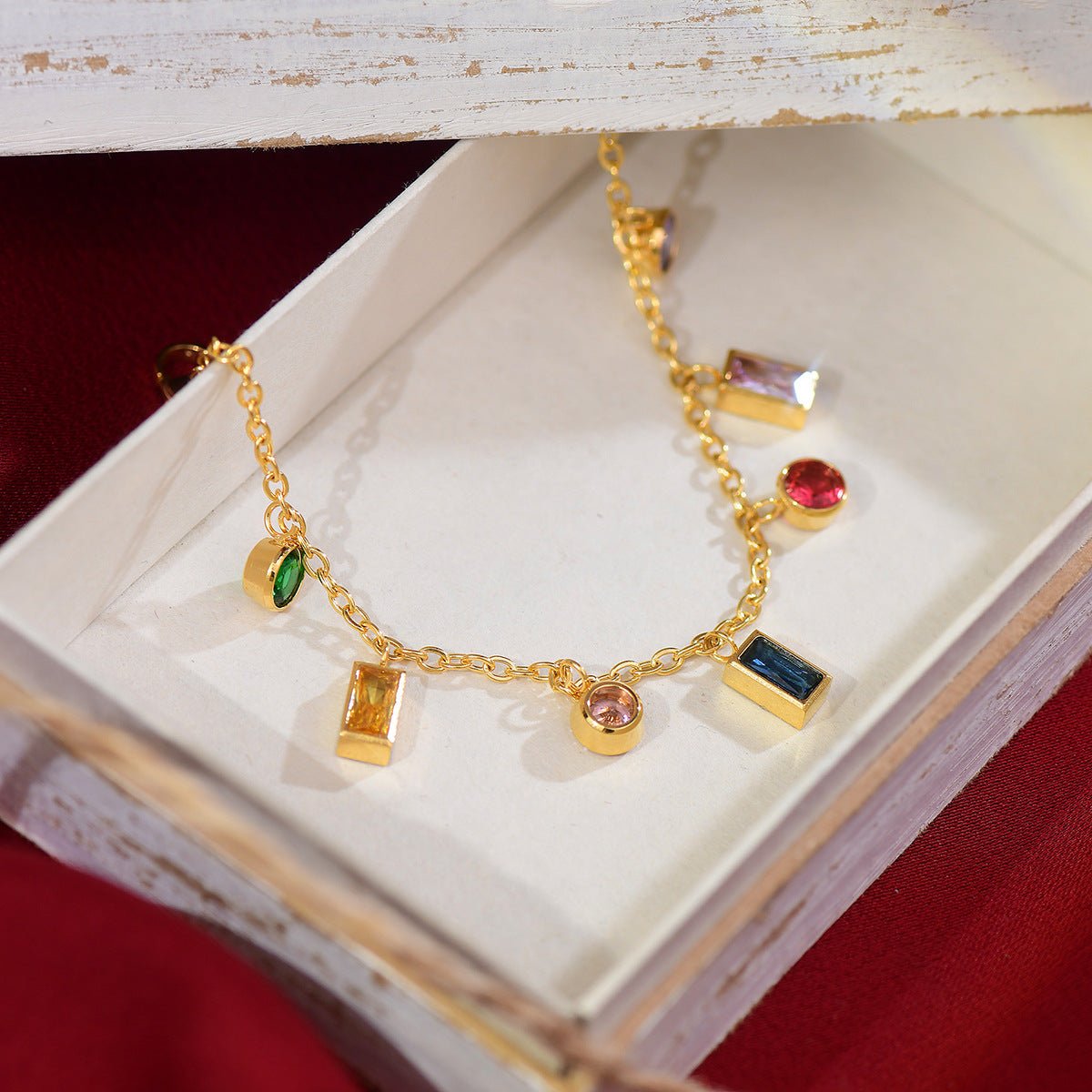 Festive Gem Collection (Necklace/Bracelet) - Gold - Plated - Abbott Atelier
