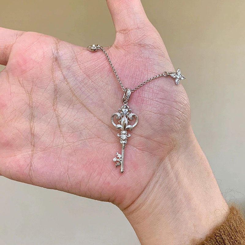 Fleur de Lys Key Necklace - Gold Plated - Abbott Atelier