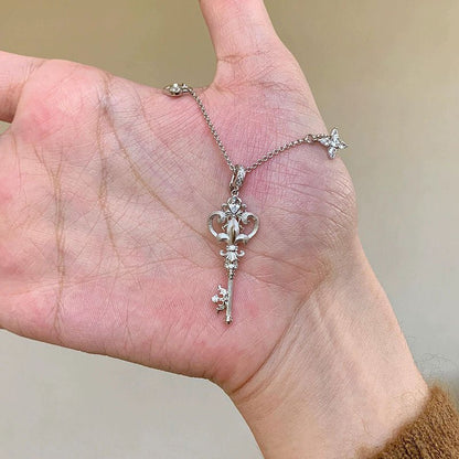 Fleur de Lys Key Necklace - Gold Plated - Abbott Atelier