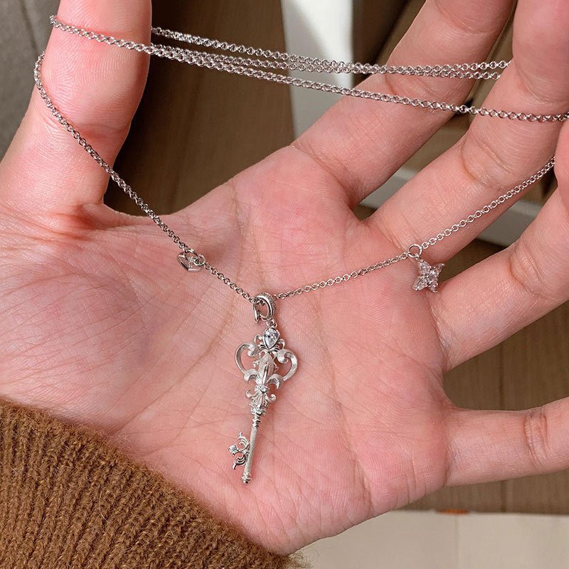 Fleur de Lys Key Necklace - Gold Plated - Abbott Atelier