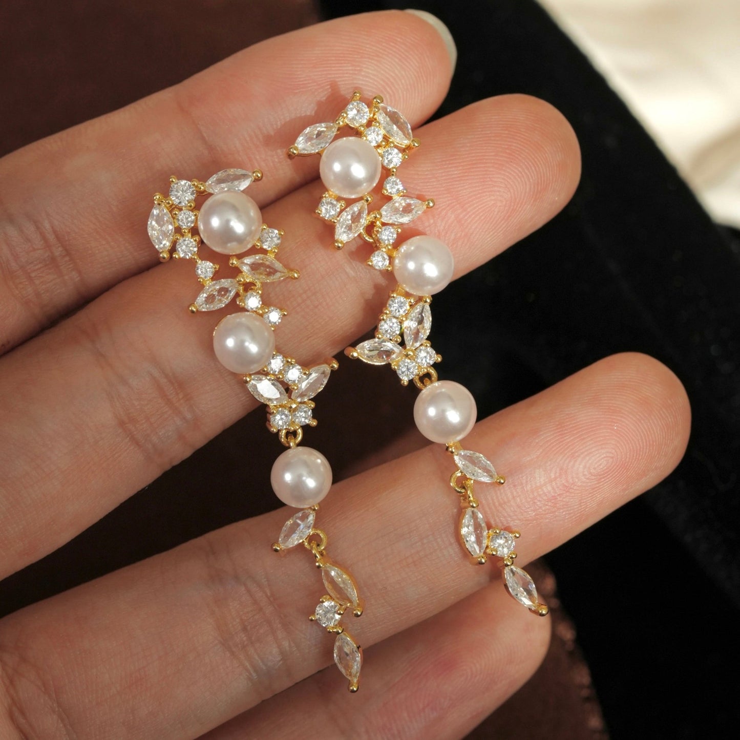 Floraison Pearl Earrings - Hypoallergenic - Abbott Atelier