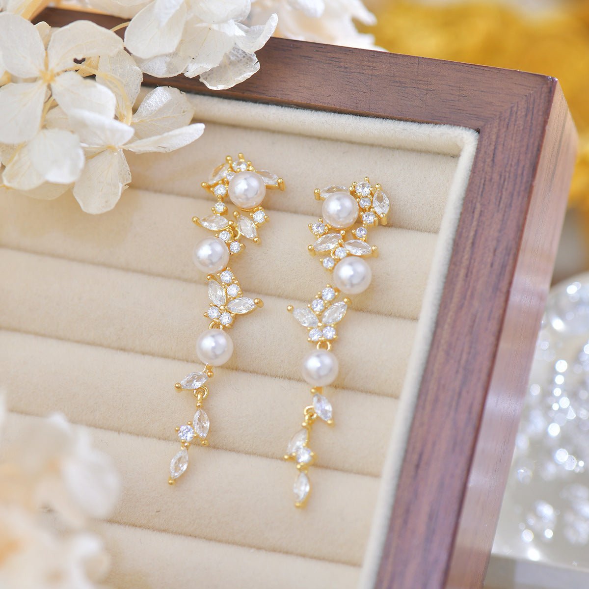 Floraison Pearl Earrings - Hypoallergenic - Abbott Atelier