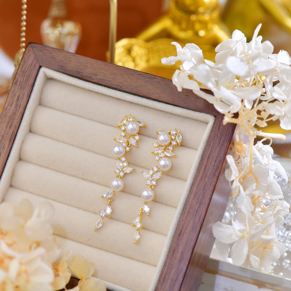Floraison Pearl Earrings - Hypoallergenic - Abbott Atelier