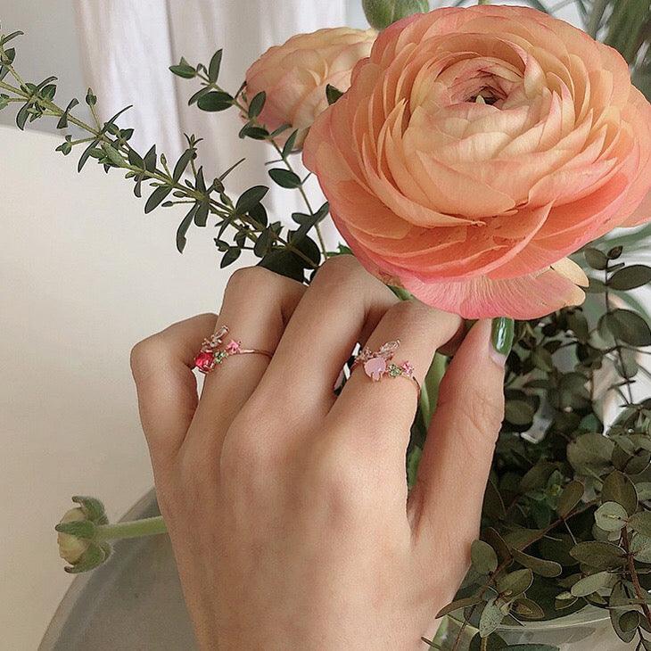 Floral Heart Ring - Mia - Gold - Plated - Abbott Atelier