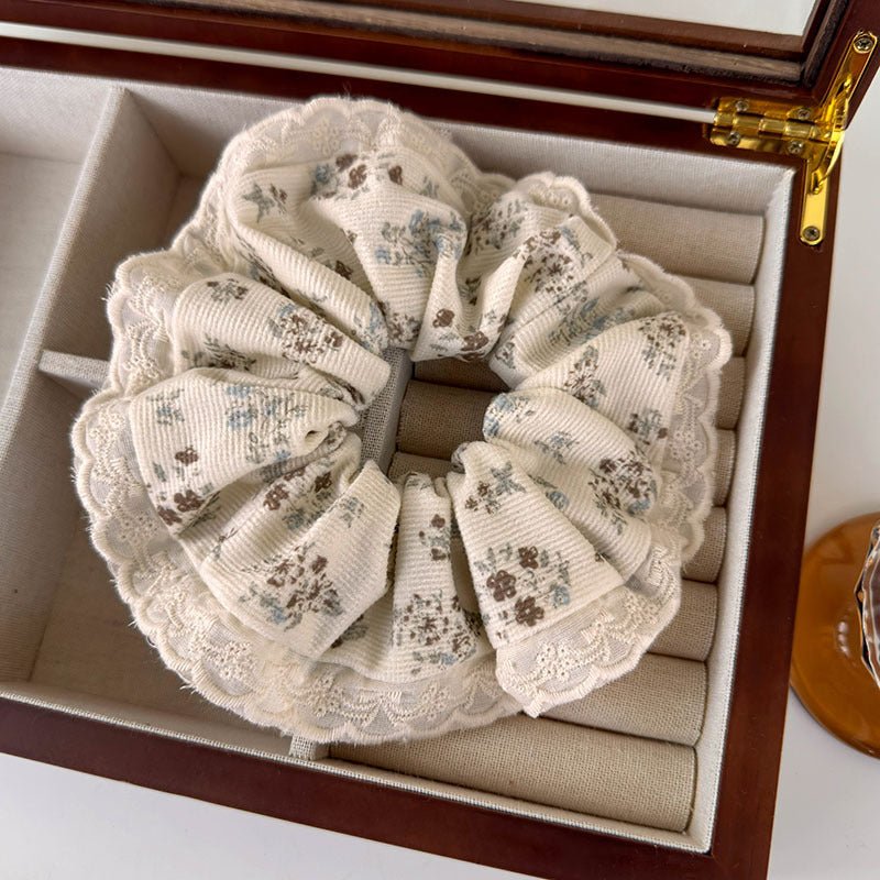 Floral Scrunchie (3 Colors) - For Hair - Abbott Atelier