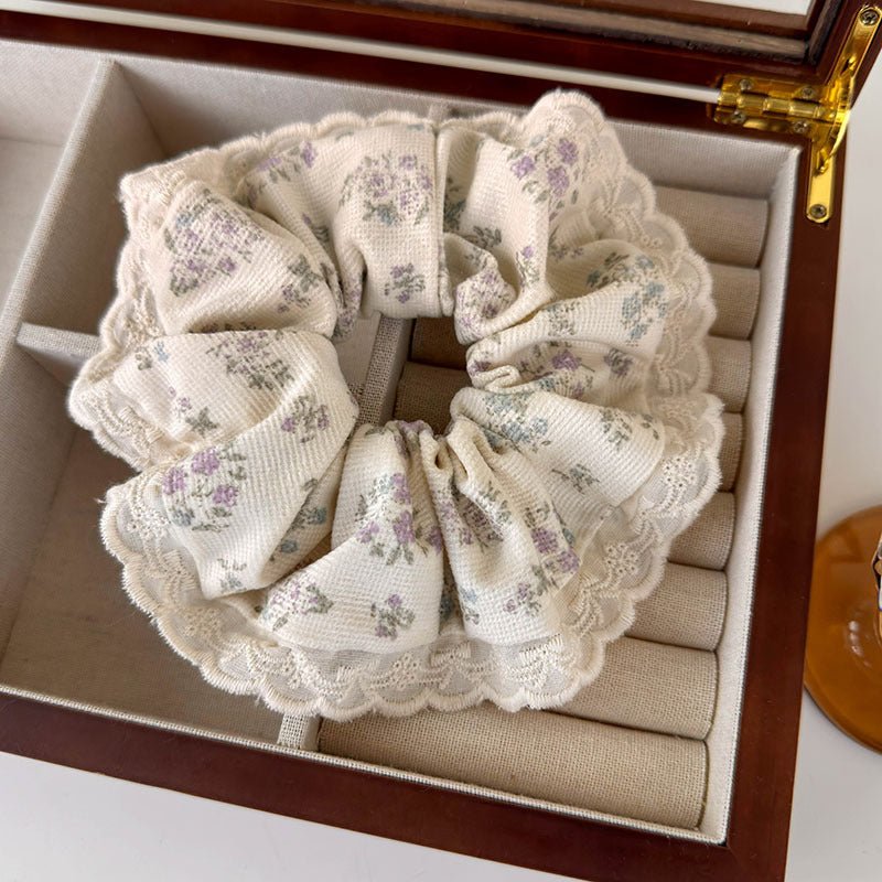 Floral Scrunchie (3 Colors) - For Hair - Abbott Atelier