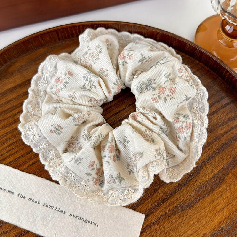 Floral Scrunchie (3 Colors) - For Hair - Abbott Atelier