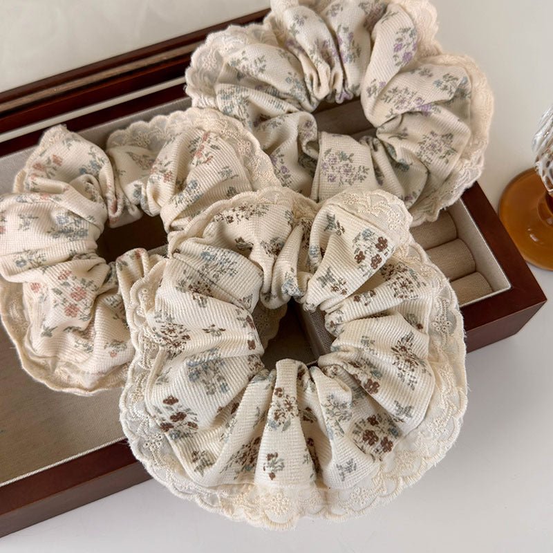 Floral Scrunchie (3 Colors) - For Hair - Abbott Atelier