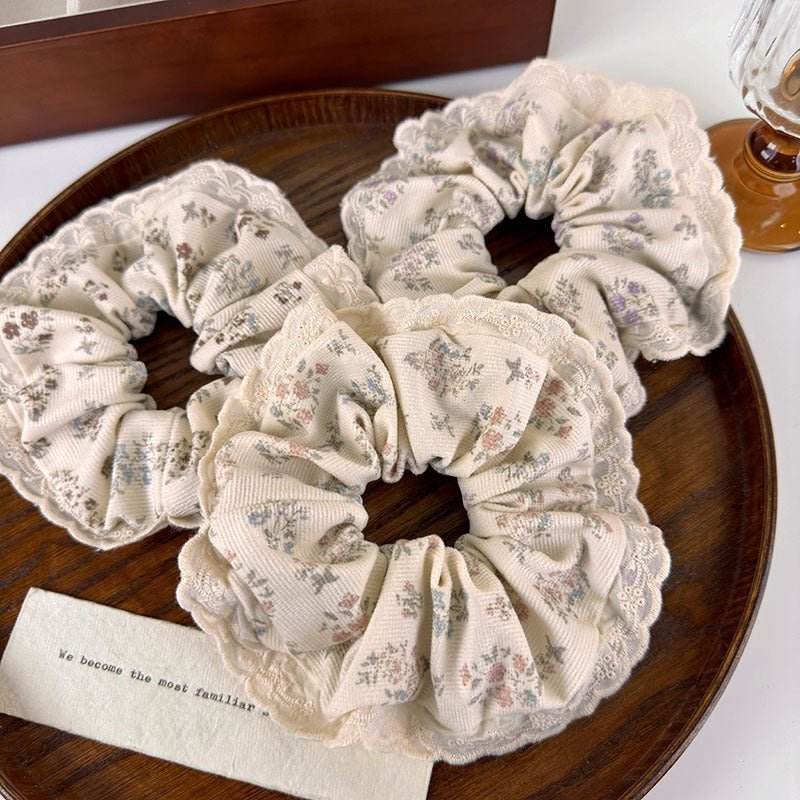 Floral Scrunchie (3 Colors) - For Hair - Abbott Atelier