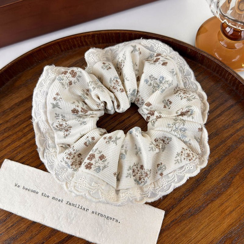Floral Scrunchie (3 Colors) - For Hair - Abbott Atelier