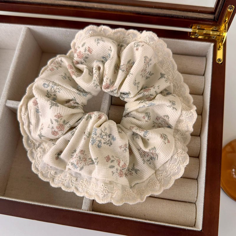 Floral Scrunchie (3 Colors) - For Hair - Abbott Atelier