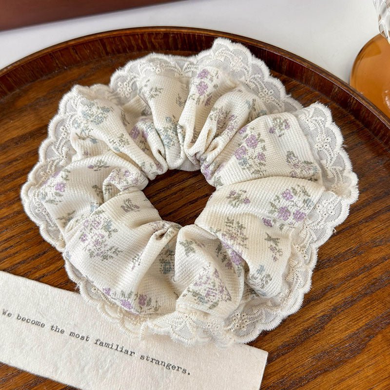 Floral Scrunchie (3 Colors) - For Hair - Abbott Atelier