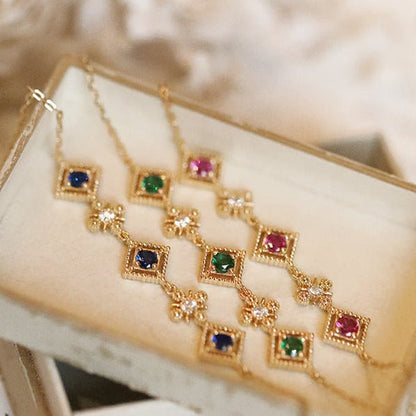 Florentine Bracelet in Blue - Gold - Plated - Abbott Atelier