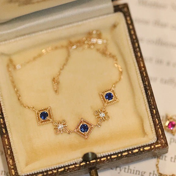 Florentine Bracelet in Blue - Gold - Plated - Abbott Atelier