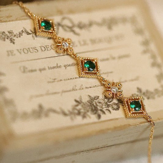 Florentine Bracelet in Green - Gold - Plated - Abbott Atelier