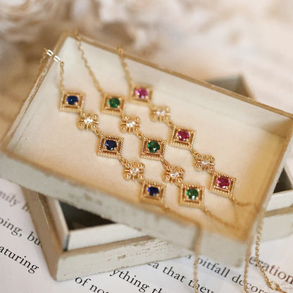 Florentine Bracelet in Green - Gold - Plated - Abbott Atelier