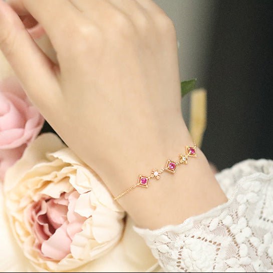 Florentine Bracelet in Pink - Gold - Plated - Abbott Atelier