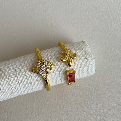 Florentine Fleur Ring - Gold - Plated - Abbott Atelier