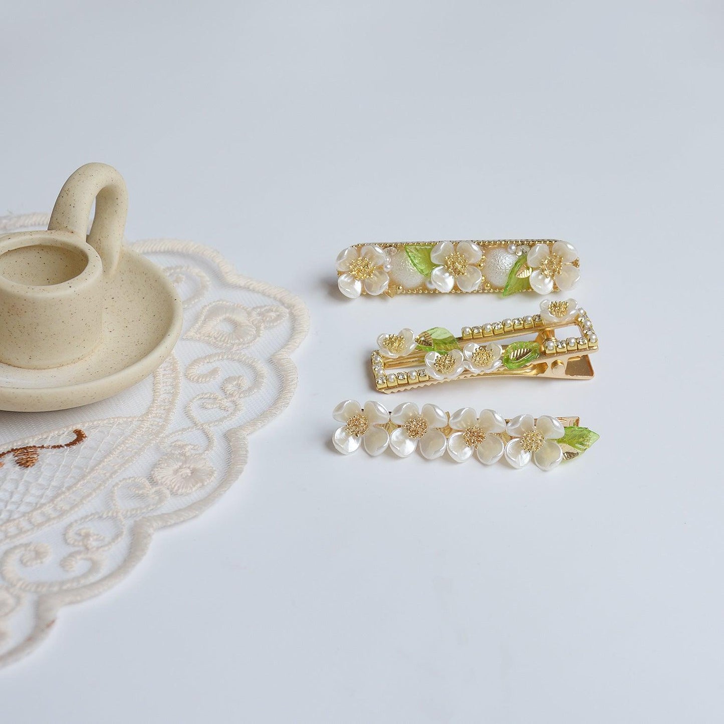 Flower Barrette (3 Styles) - For Hair - Abbott Atelier