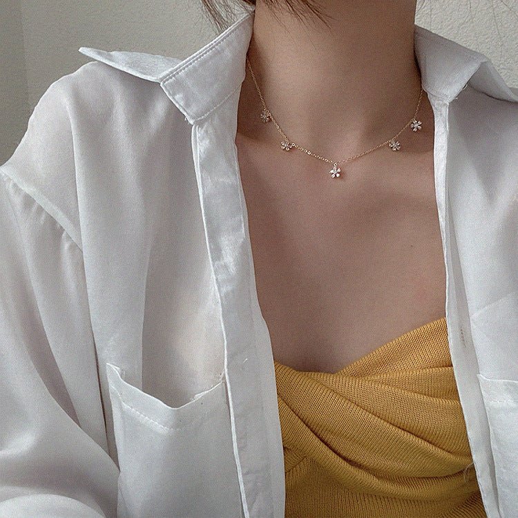 Flower Choker - Winona - Gold - Plated - Abbott Atelier