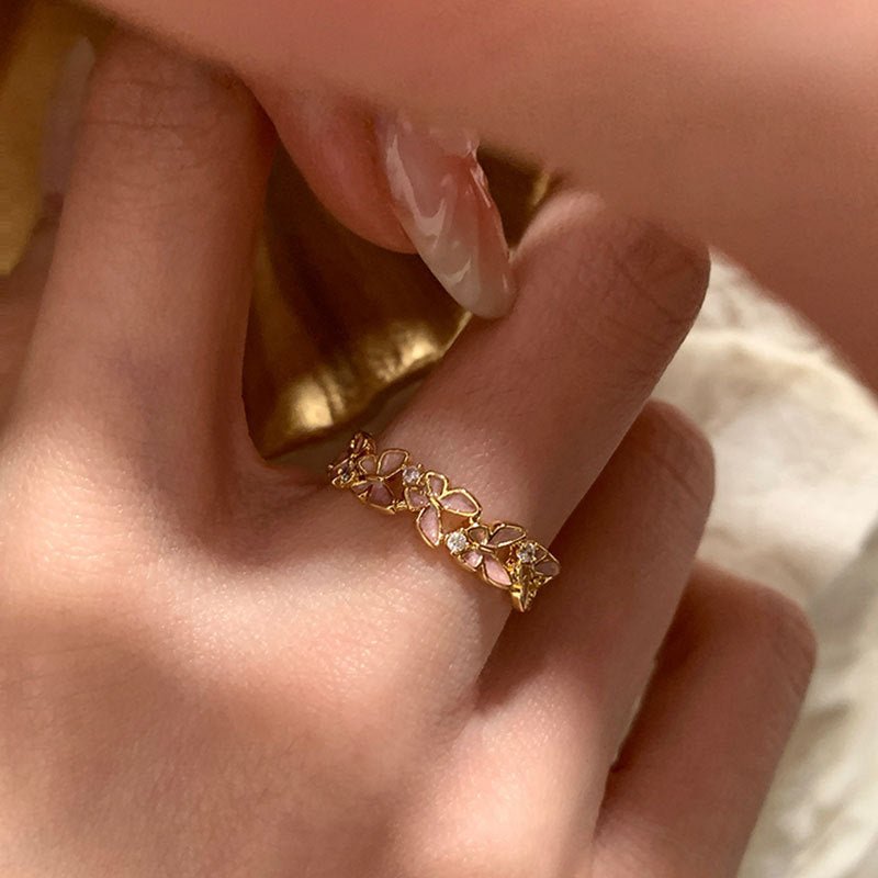 Fluttermist Ring in Pink - Gold - Plated - Abbott Atelier