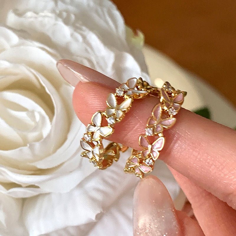 Fluttermist Ring in Pink - Gold - Plated - Abbott Atelier