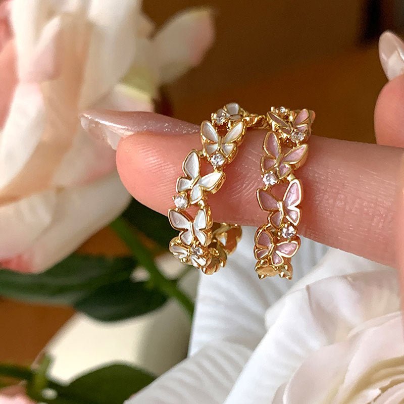 Fluttermist Ring in Pink - Gold - Plated - Abbott Atelier