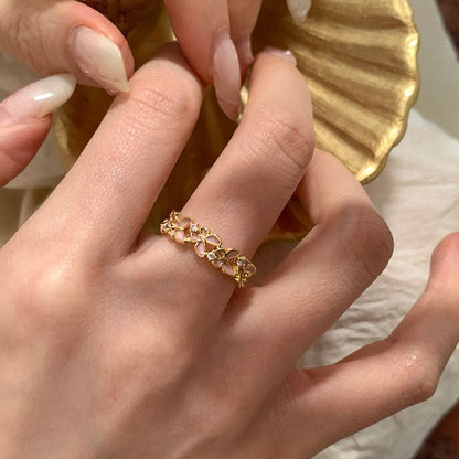 Fluttermist Ring in Pink - Gold - Plated - Abbott Atelier