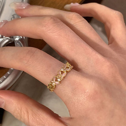 Fluttermist Ring in Pink - Gold - Plated - Abbott Atelier