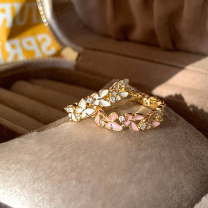 Fluttermist Ring in White - Gold - Plated - Abbott Atelier