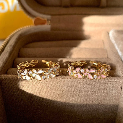 Fluttermist Ring in White - Gold - Plated - Abbott Atelier